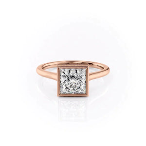 The Charlotte Set With A 2.5 Carat Princess Lab Diamond