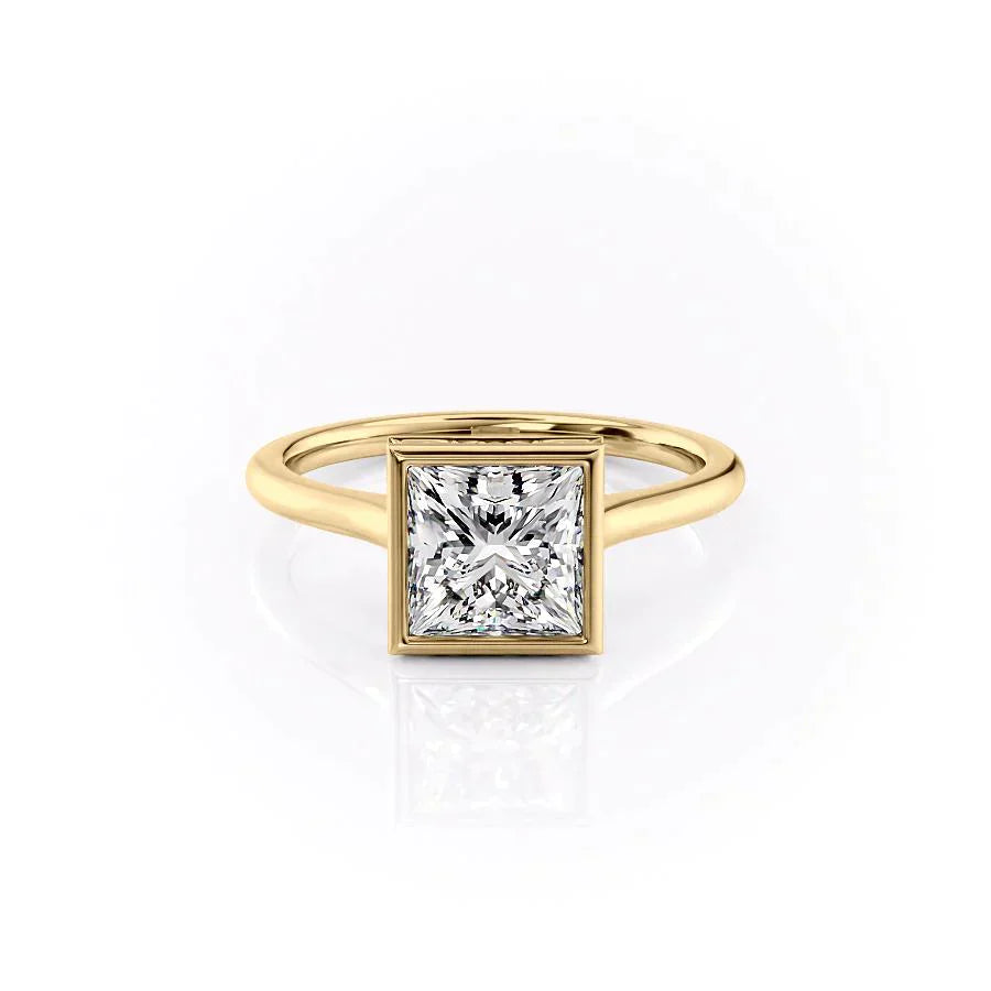 The Charlotte Set With A 2.5 Carat Princess Lab Diamond