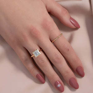 The Charlotte Set With A 1.5 Carat Princess Lab Diamond