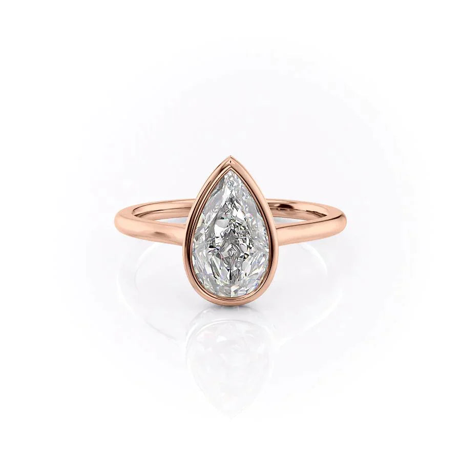 The Charlotte Set With A 3.5 Carat Pear Moissanite
