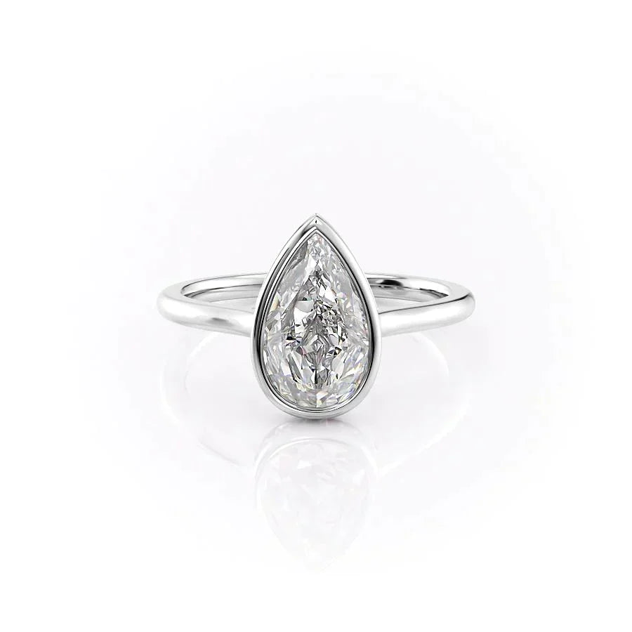 The Charlotte Set With A 1 Carat Pear Lab Diamond