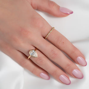 The Charlotte Set With A 3 Carat Pear Lab Diamond