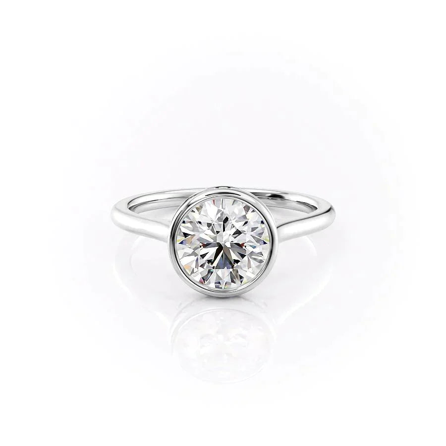 The Charlotte Set With A 3 Carat Round Lab Diamond