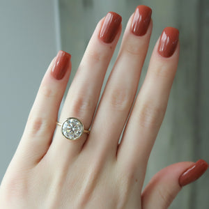 The Charlotte Set With A 3 Carat Round Lab Diamond