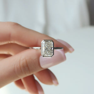The Charlotte Set With A 3 Carat Radiant Lab Diamond