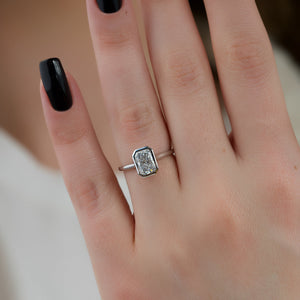 The Charlotte Set With A 3 Carat Radiant Lab Diamond