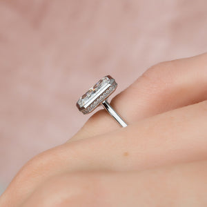 The Charlotte Set With A 3 Carat Radiant Lab Diamond