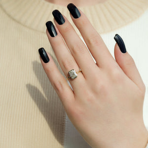 The Charlotte Set With A 1.5 Carat Radiant Lab Diamond