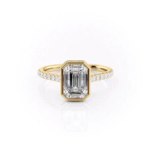 The Pave Charlotte Set With A 2 Carat Emerald Lab Diamond