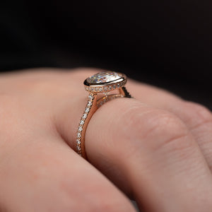 The Pave Charlotte Set With A 1.5 Carat Round Lab Diamond
