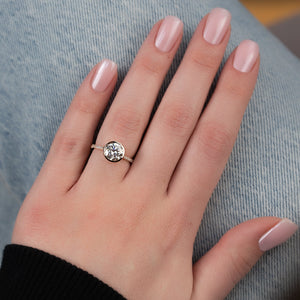 The Pave Charlotte Set With A 1.5 Carat Round Lab Diamond