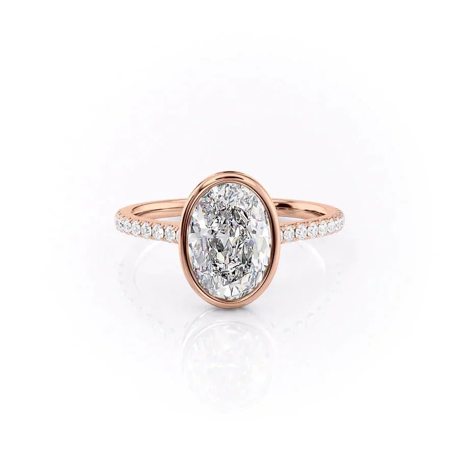 The Pave Charlotte Set With A 4 Carat Oval Moissanite