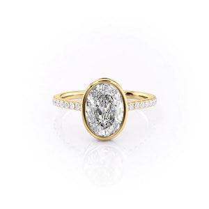 The Pave Charlotte Set With A 2 Carat Oval Moissanite