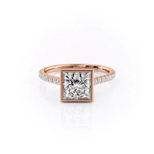 The Pave Charlotte Set With A 2 Carat Princess Lab Diamond