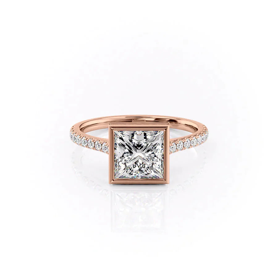 The Pave Charlotte Set With A 2.5 Carat Princess Lab Diamond