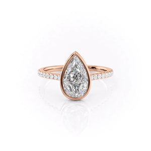 The Pave Charlotte Set With A 1 Carat Pear Moissanite