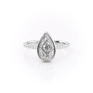 The Pave Charlotte Set With A 2.5 Carat Pear Moissanite