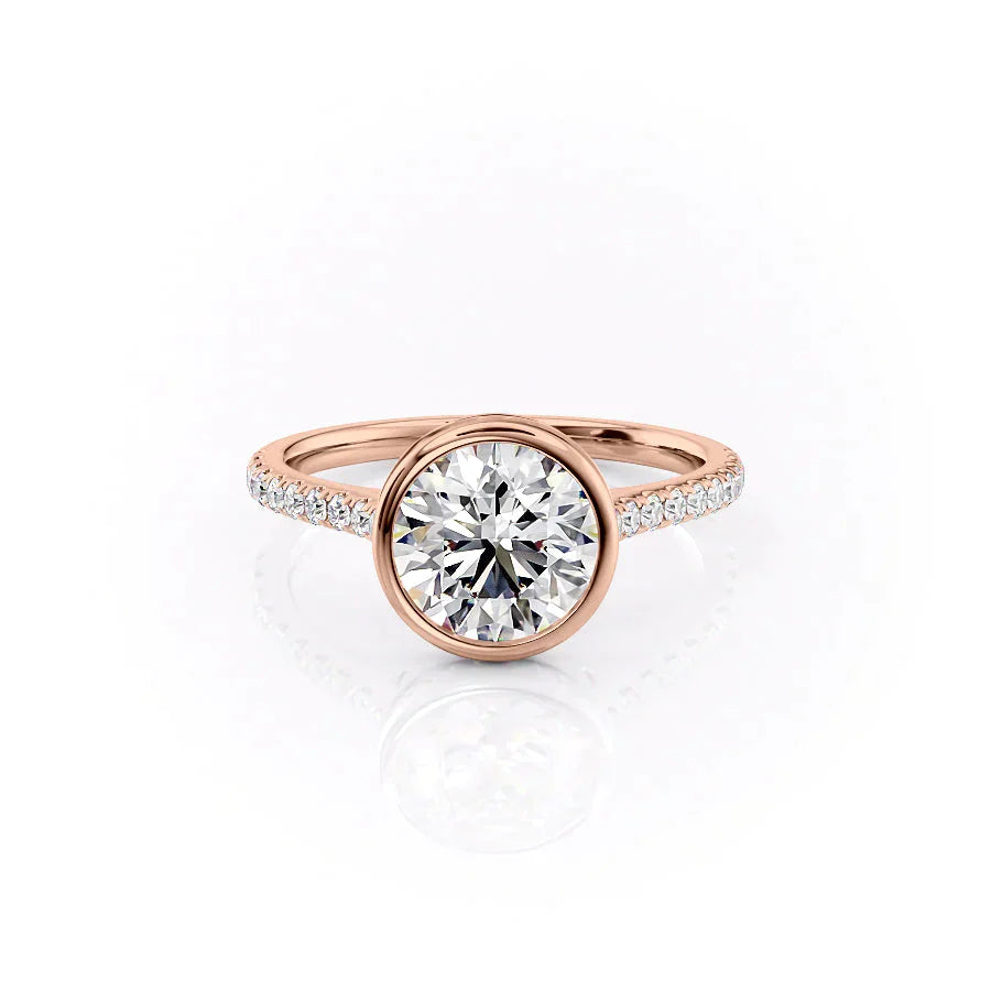 The Pave Charlotte Set With A 3 Carat Round Lab Diamond