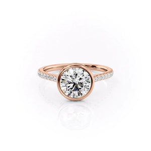 The Pave Charlotte Set With A 1 Carat Round Moissanite