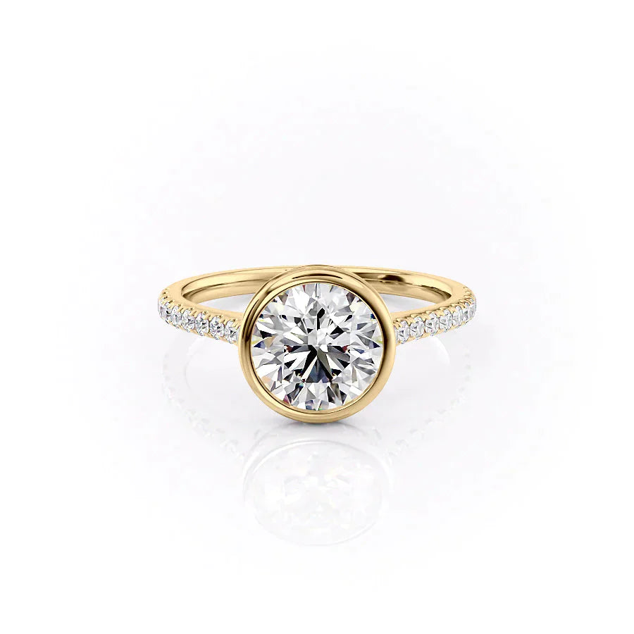 The Pave Charlotte Set With A 2 Carat Round Lab Diamond