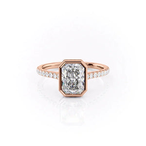 The Pave Charlotte Set With A 2.5 Carat Radiant Moissanite