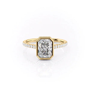 The Pave Charlotte Set With A 1 Carat Radiant Lab Diamond
