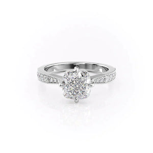 The Rebecca Set With A 2.5 Carat Cushion Lab Diamond