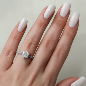 The Rebecca Set With A 3 Carat Cushion Lab Diamond