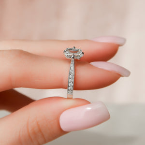 The Rebecca Set With A 3 Carat Emerald Lab Diamond