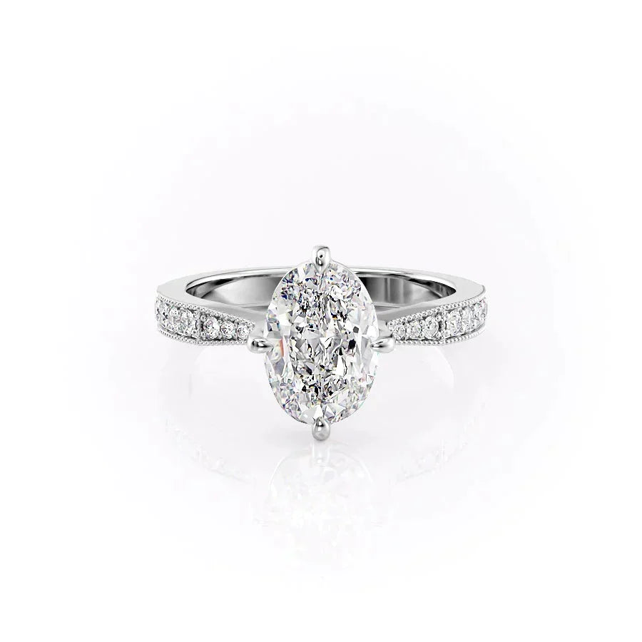 The Rebecca Set With A 2.5 Carat Oval Lab Diamond