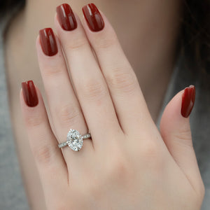 The Rebecca Set With A 3 Carat Oval Lab Diamond