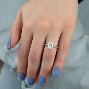 The Rebecca Set With A 3 Carat Oval Lab Diamond