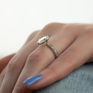 The Rebecca Set With A 3 Carat Oval Lab Diamond