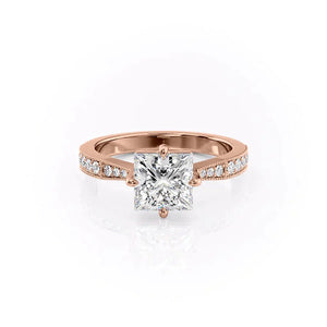The Rebecca Set With A 3 Carat Princess Lab Diamond