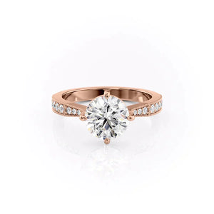 The Rebecca Set With A 2 Carat Round Moissanite