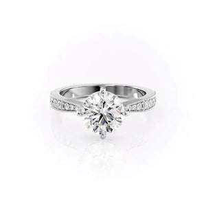 The Rebecca Set With A 2.5 Carat Round Moissanite