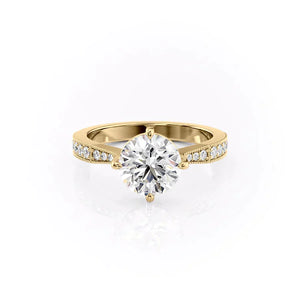 The Rebecca Set With A 4.5 Carat Round Moissanite