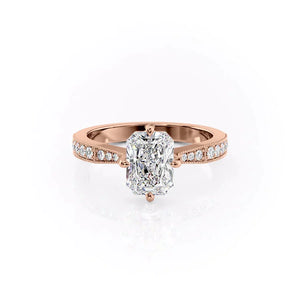 The Rebecca Set With A 2 Carat Radiant Moissanite