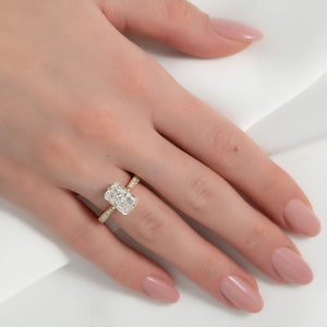 The Rebecca Set With A 2.5 Carat Radiant Lab Diamond