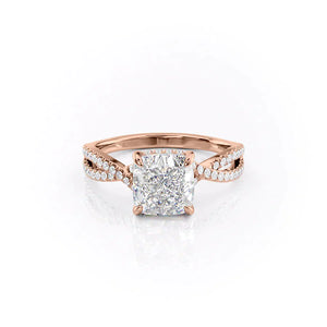 The Angelina Set With A 2.5 Carat Cushion Lab Diamond
