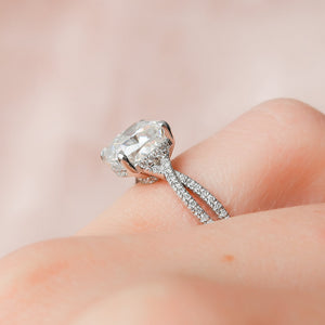 The Angelina Set With A Cushion Moissanite