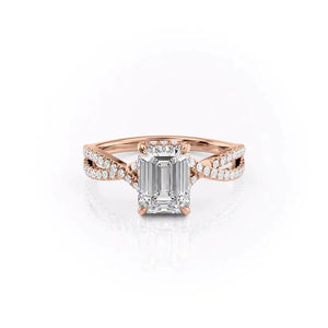 The Angelina Set With A 2.5 Carat Emerald Lab Diamond