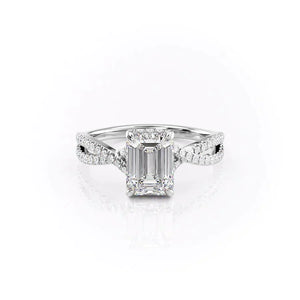 The Angelina Set With A 3 Carat Emerald Lab Diamond