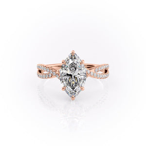 The Angelina Set With A 1.5 Carat Marquise Lab Diamond