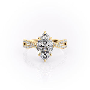 The Angelina Set With A 2 Carat Marquise Moissanite