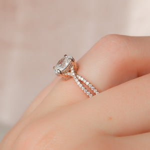The Angelina Set With A 1 Carat Oval Moissanite
