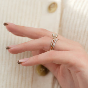 The Angelina Set With A 1 Carat Oval Moissanite