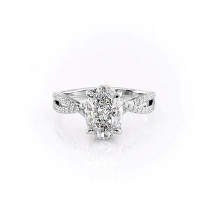 The Angelina Set With A 1 Carat Oval Lab Diamond