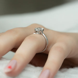 The Angelina Set With A 1 Carat Oval Lab Diamond