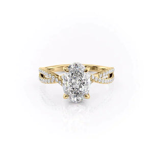 The Angelina Set With A 3 Carat Oval Lab Diamond